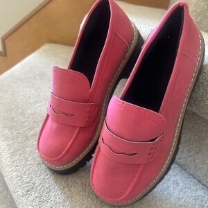 Women's Pink Penny Loafers